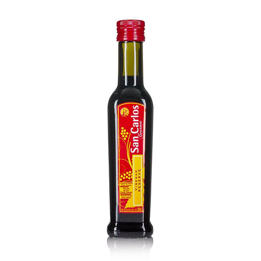 Balsamico Essig Reserve, 5 Jahre, San Carlos Gourmet, 250 ml - Premium-Essig mit komplexem Geschmack von Karamell und Holz, perfekt für Salate, Fleisch, Obst und Desserts Ideal für Hobby- und Profiköche, authentischer traditioneller italienischer Balsamico-Essig