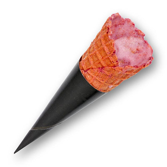 Zarte Waffelhörnchen mit Rote Bete, perfekt zum Befüllen und als Fingerfood geeignet, knusprig und leicht, ideal für Partys und Events, in der Schweiz erhältlich