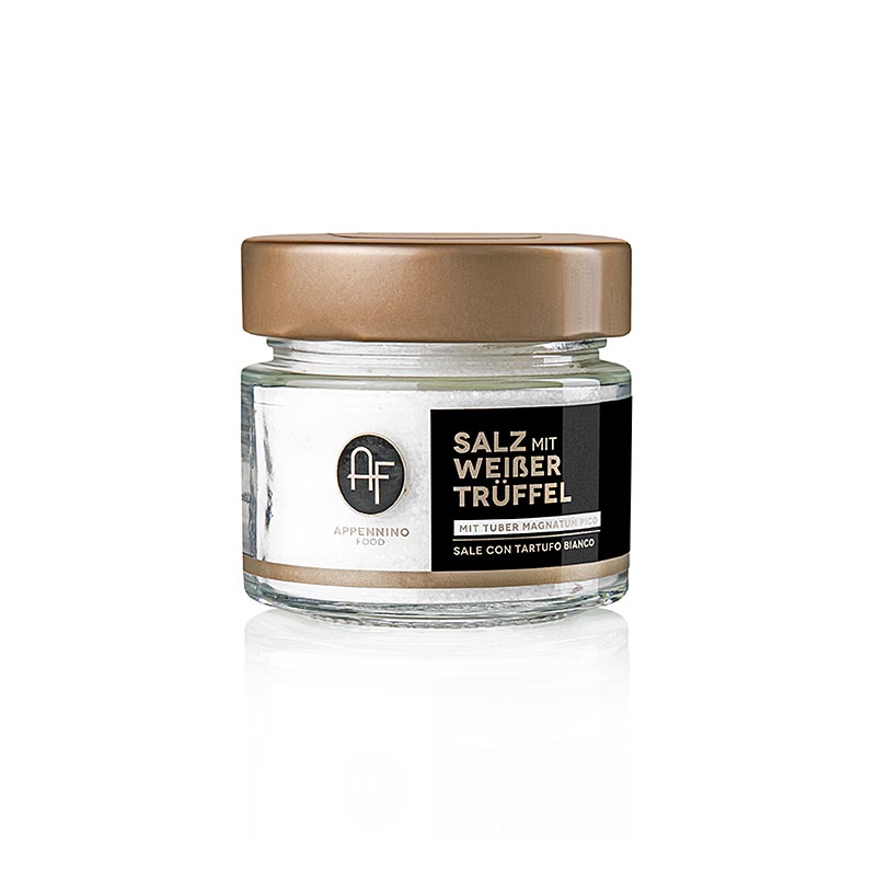 Salz mit echtem weißen Trüffel Tuber magnatum pico, perfekt als Finish