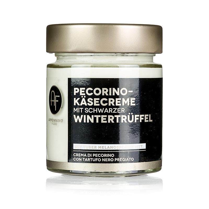 Pecorinocreme mit schwarzem Wintertrüffel, Appennino, 130 g - köstliche Kombination aus fruchtigem Salz und erdig-waldigem Aroma, ideal für Pasta