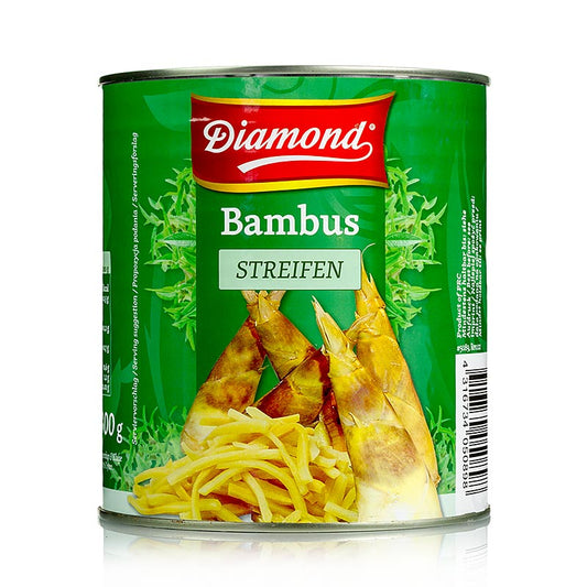 Bambussprossen-Streifen, 2,95 kg - Schmackhaftes Gemüse für die fernöstliche Küche, fester Bestandteil bei der Zubereitung chinesischer und thailändischer Gerichte, mit knackigem Biß