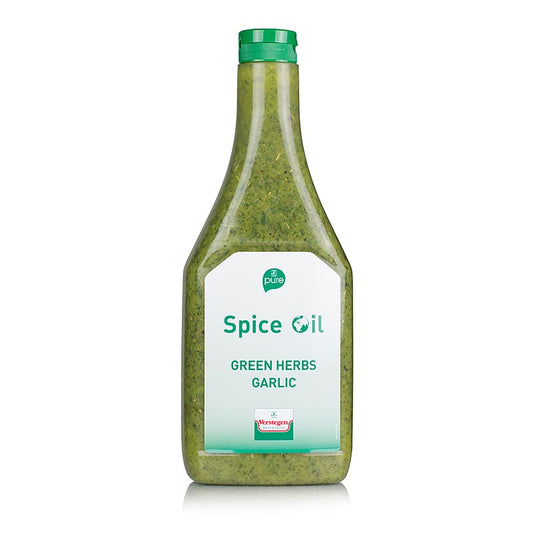 Verstegen Gewürzöl Grüne Kräuter und Knoblauch, 870 ml - aromatische Ölzubereitung zum Marinieren von Fleisch und Meeresfrüchten oder als Topping auf Dips und Suppen
