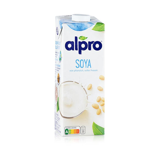 Sojadrink, Original, mit Calcium, alpro, 1 l - Sojadrink aus hochwertigen Sojabohnen, angereichert mit Calcium und Vitaminen, köstlich mild und cremig, perfekt für Frühstück, Kaffee, Tee, Smoothies, Kochen und Backen