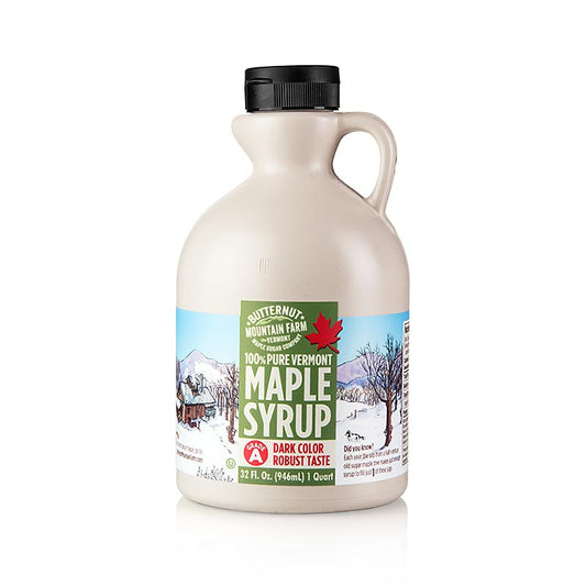 Ahornsirup - Dunkel, kräftig, aus Vermont, 946 ml, perfekt für Pfannkuchen und Waffeln