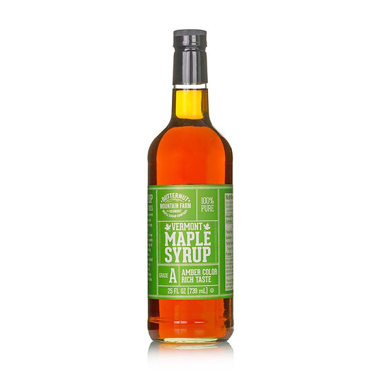 Ahornsirup - Amber, Vermont, 739 ml Flasche, perfekt für Pfannkuchen und Waffeln