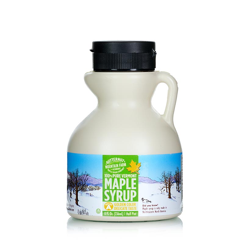 Ahornsirup - Golden, Vermont, 236 ml - Natürlich gewonnener Sirup aus Ahornbäumen