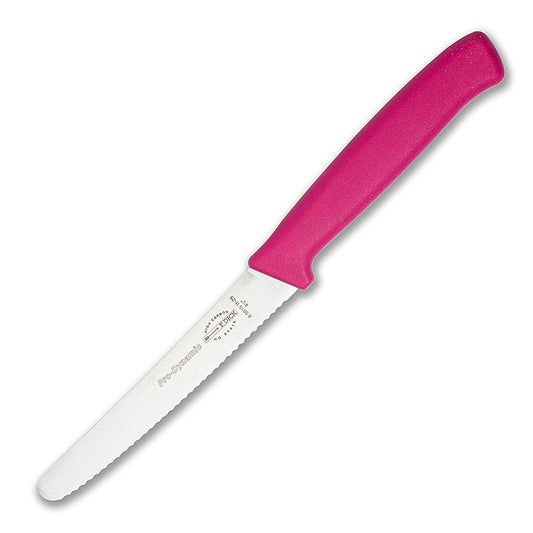 Allzweckmesser, pink, 11cm, DICK, 1 St - Qualitätsmesser mit Wellenschliff, geeignet für Profis und Hobbyköche, zum Schneiden von Krusten, harten Schalen und als Haushaltstomatenmesser