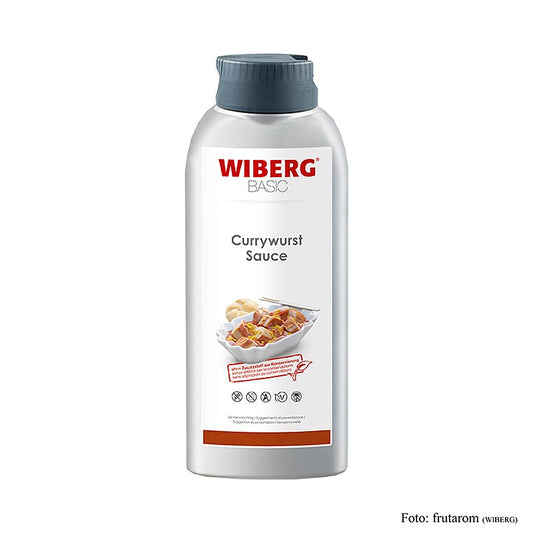 635 ml Flasche WIBERG BASIC Currywurst Sauce, süß-fruchtiges Aroma, pikante Currynote, glutenfrei, laktosefrei, vegan - Genuss pur!