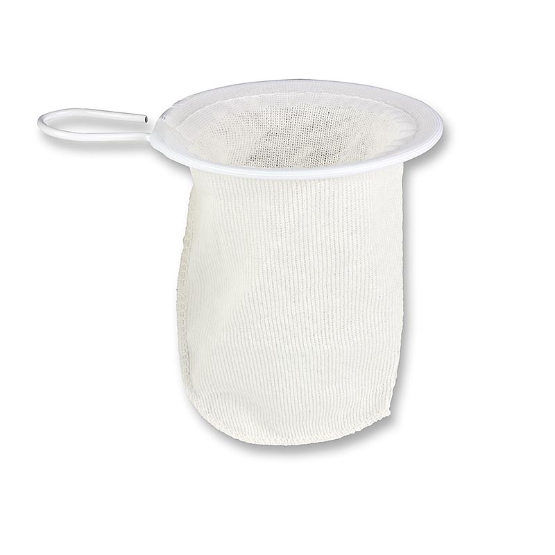 Filter No 1 Strumpfsieb Ø7cm zur schnellen Verwendung von Tee, Blüten und Zutaten Einfach an Topfrand hängen und nach der vorgegebenen Zeit aus der Flüssigkeit nehmen Wiederverwendbar und in verschiedenen Größen erhältlich