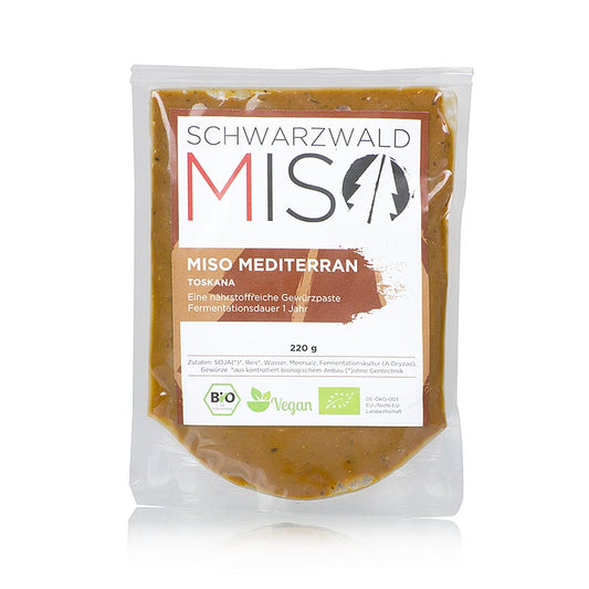 Miso Toscana Paste, mit mediterranen Gewürzen, Schwarzwald Miso, BIO, 220 g - fermentiertes Lebensmittel, ideal für Pasta, Lasagne und Spätzle mit Linsen