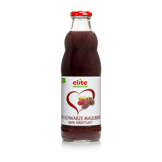 Schwarzer Maulbeeren Direktsaft, Elite Naturell, Granar, BIO, 700 ml - Naturbelassener Direktsaft ohne Zuckerzusatz und Konservierungsstoffe, reich an Antioxidantien und Vitaminen, ideal für Smoothies und Cocktails, erhältlich in der Schweiz