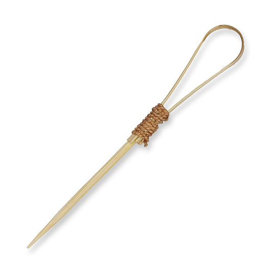 Holz-Spieße, Lasso, gebundener Loop, 7cm, 100 St - Dekorative und hochwertige Spieße für Canapés, Finger Food und Buffets, vielfältige Einsatzmöglichkeiten bei Veranstaltungen und im Tagesgeschäft