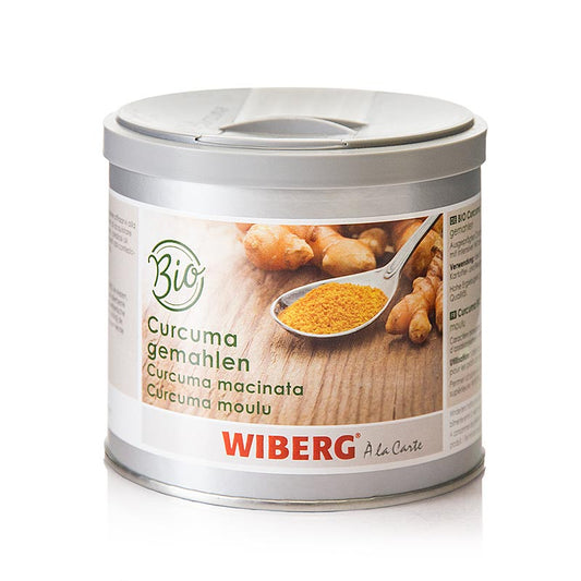 BIO Curcuma gemahlen von Wiberg, 250 g - würzig, leicht bitter, Ingwer ähnlich - ideal für Suppen, Saucen, Marinaden, Fleisch, Geflügel, Fisch, Nudeln, Reisgerichte und Gemüse