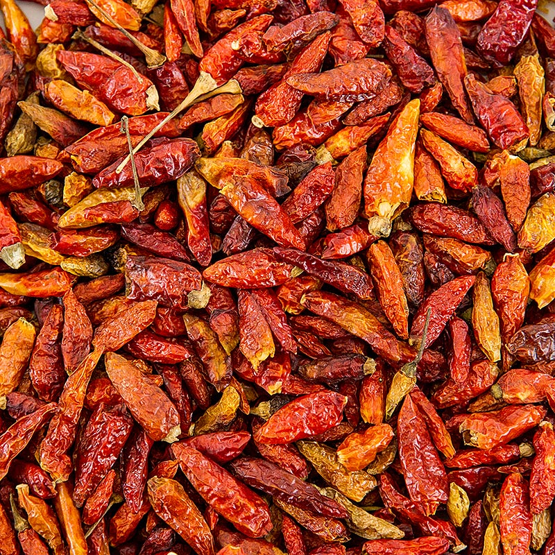 Rote ganz Birds Eye Chili, 1 kg, aus Afrika stammende Chilisorte, ideal für Barbecue