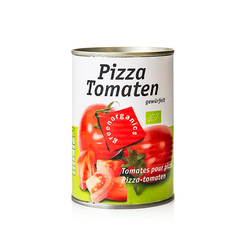 Gewürfelte grüne Bio-Tomatenstücke, 400 g, ideal für gesunde, nachhaltige kulinarische Kreationen Kaufen Sie sie auf thungourmetch/collections/fonds-und-demi-glace