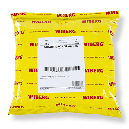 Wiberg Chilies, getrocknet und grob gemahlen, 1 kg - Hochwertige Chiliflocken für scharfe Gerichte und würzige Speisen