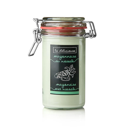 Mayonnaise mit Wasabi, La Delicieuse, 250 ml - pikante und senfige Mayonnaise, ideal für Fisch und Geflügel