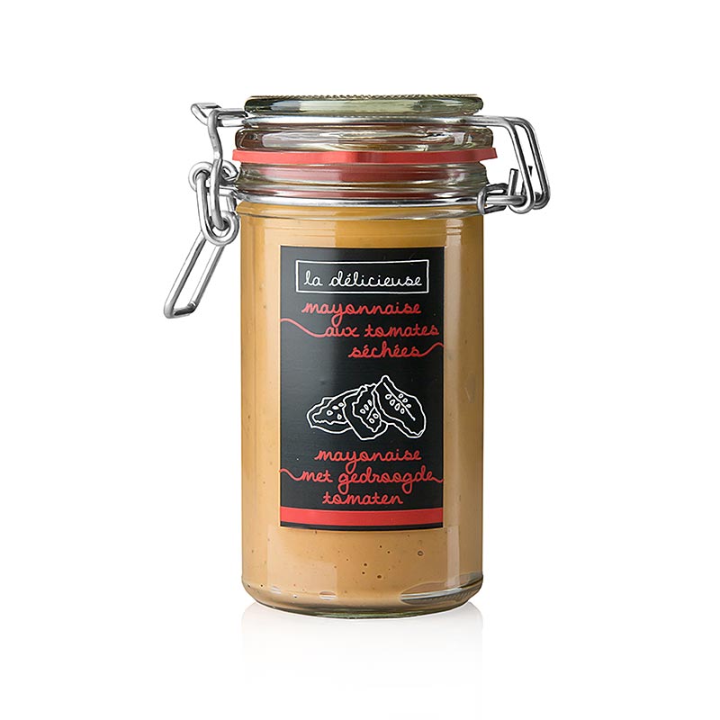 Mayonnaise mit getrockneten Tomaten, La Delicieuse, 250 ml - für mediterrane Aromenliebhaber, perfekt zu Geflügel, Schwein und Gemüse