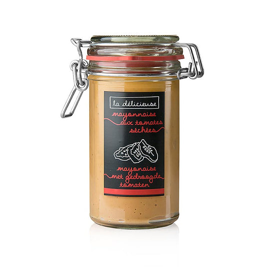 Mayonnaise mit getrockneten Tomaten, La Delicieuse, 250 ml - für mediterrane Aromenliebhaber, perfekt zu Geflügel, Schwein und Gemüse