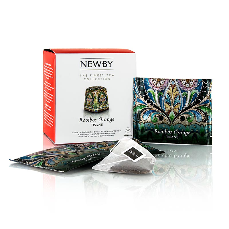 Infusion aus Rooibos und Orange von Newby Tea mit erhabenem Geschmack und Zitrusfrüchten, 37,5 g, 15 Stück