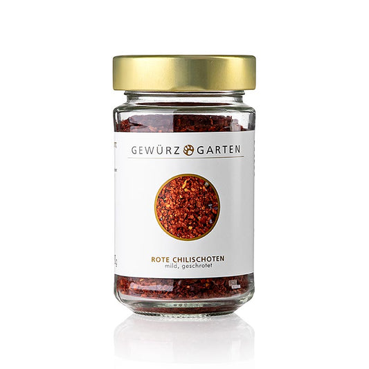 Gewürzgarten Gousses de piment rouge, douces, concassées, 2-4mm, 90 g