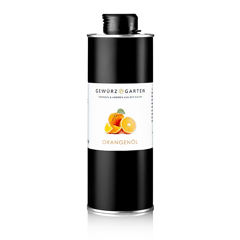500 ml Gewürzgarten Orangenöl in Rapsöl, hergestellt aus Rapsöl, 5% nativem Raps-Kernöl und 2% ätherischem Orangenöl
