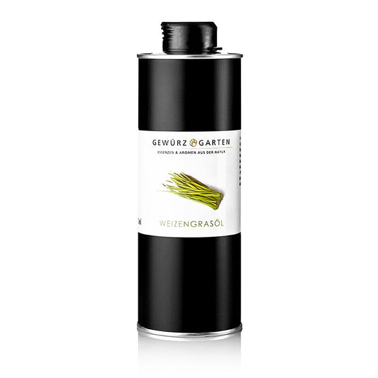 Bio Weizengrasöl in Rapsöl, 500 ml - Kaltextraktionsverfahren, grüne Farbe durch Chlorophyll, volles Aroma bei 20-40°C, kühl und dunkel lagern