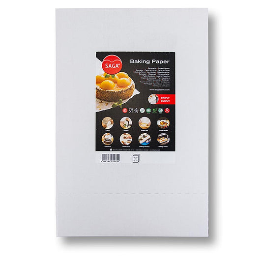 Saga Parchemin de cuisine (papier sulfurisé), découpé à 40 x 60cm, en distributeur, 500 feuilles