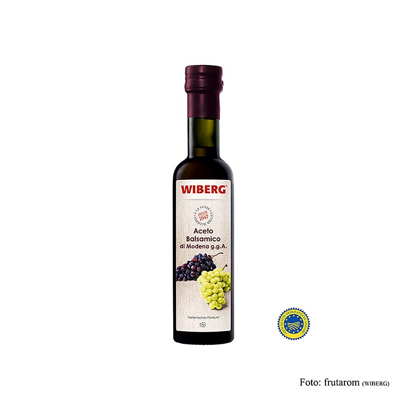 Wiberg Aceto Balsamico di Modena ggA, 6 Jahre, 6% Säure, 250 ml - Flasche mit aromatischem, kräftigem Essig, ideal für Salate, Saucen, Beizen und Marinaden, 6 Jahre gelagert