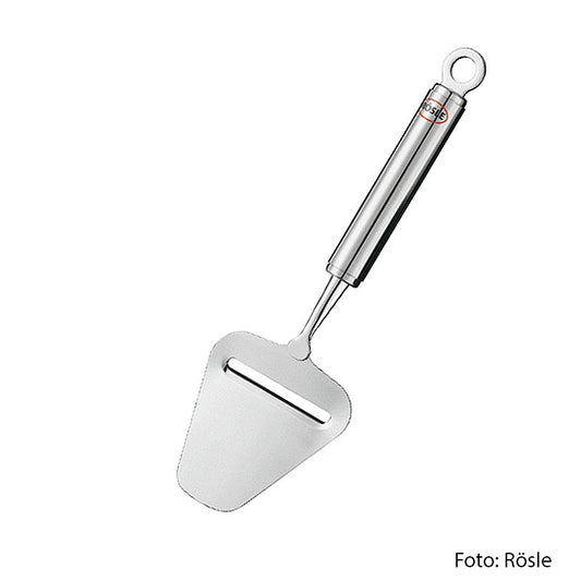 Rösle Käsehobel, 24cm, 1 St - Edelstahl 18/10, scharfgeschliffene Klinge zum feinen Aufschneiden von Hart- und Schnittkäse, mit praktischem Ring zum Aufhängen, Spülmaschineneignung: Nein