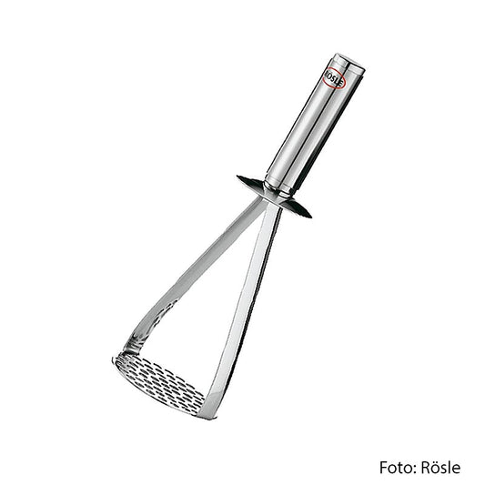Kartoffelstampfer aus Edelstahl mit 26cm Länge und 8,5cm Durchmesser