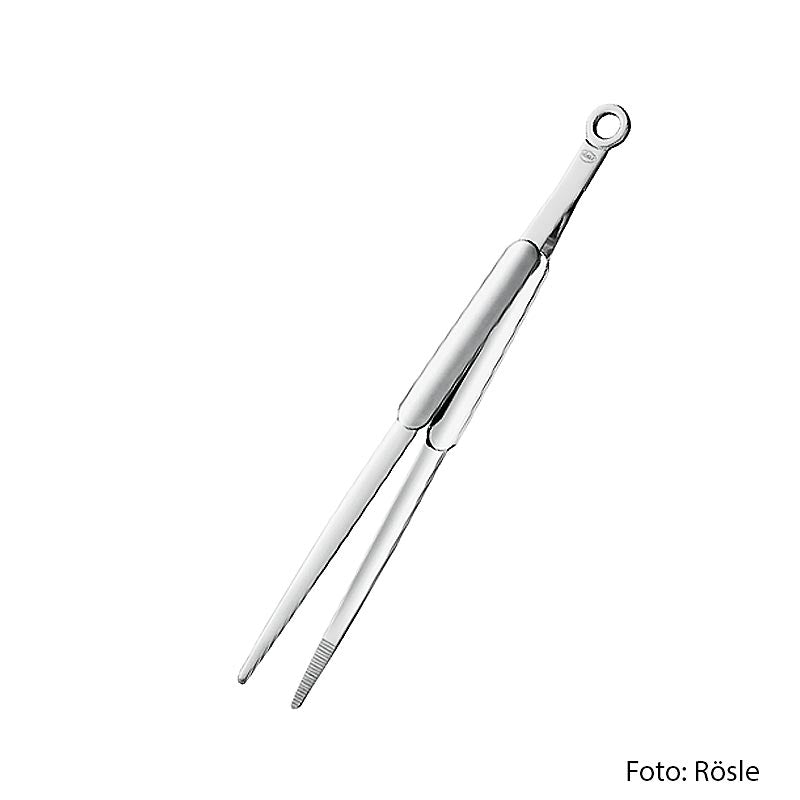 Spitzzange aus hochglänzendem/mattem Edelstahl 18/10, 31 cm, 0,125 kg, spülmaschinenfest Ideal zum Kochen, Braten und Zubereiten von Krusten- und Schalentieren