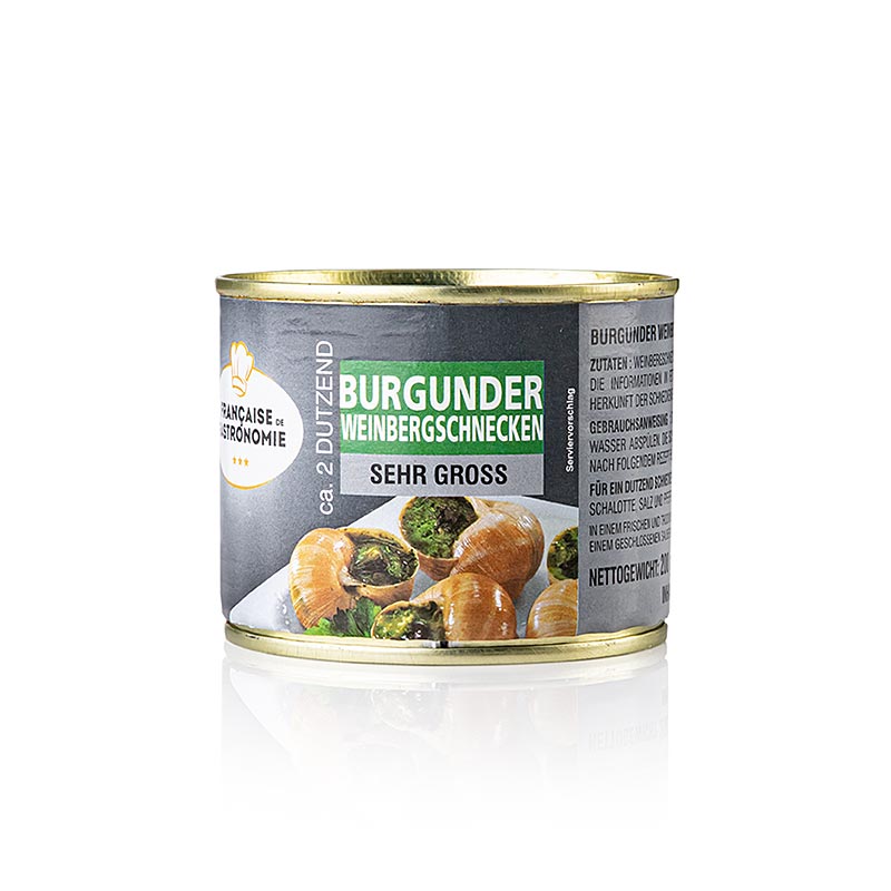 Lumache di vigna, molto grandi, 2 dozzine, Francaise de Gastronomie, 200 g