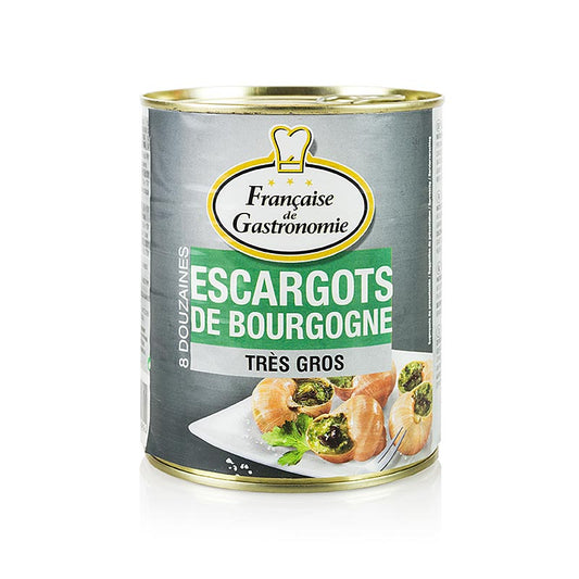 Extra große Weinbergschnecken von Francaise de Gastronomie, 800 g, 8 Dutzend, ideal für klassische und kreative Gerichte