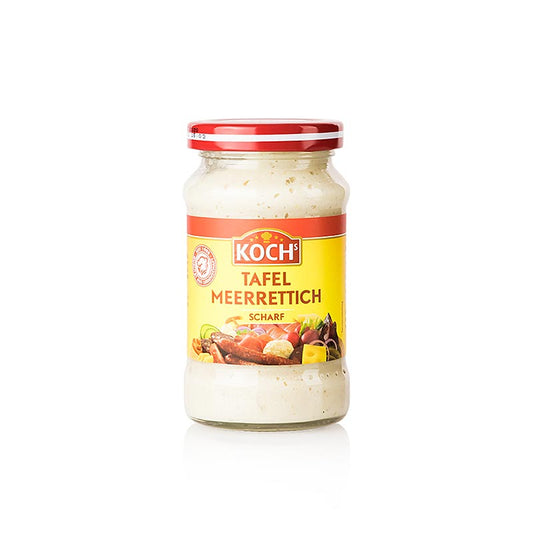 English: Tafelmeerrettich, Kochs, 200 g - Spicy horseradish condiment in a 200 gram package