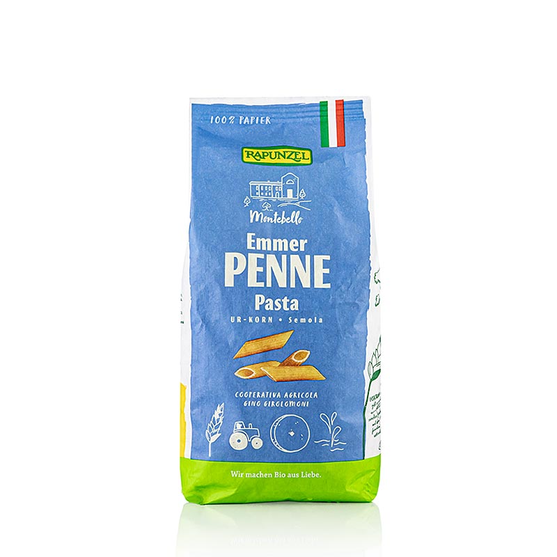 Rapunzel, Pâtes d'amidonnier - Penne, Semola, BIO, 500 g
