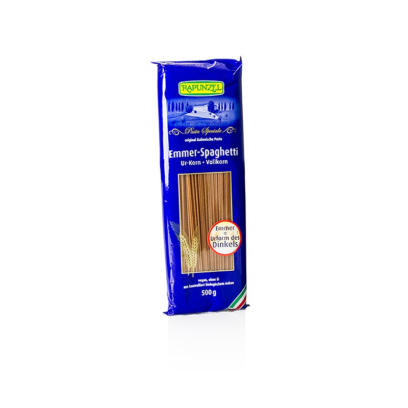 Bio-Spaghetti aus Emmer-Weizen, reich an Ballaststoffen und Nährstoffen, 500 g-Packung