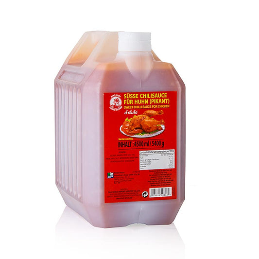Gold Label Cock Brand Chili-Sauce für Geflügel, 4,5 l, süßlich-scharfer Geschmack