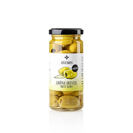 Grüne Oliven, ohne Kern, in Lake, ANEMOS, 227 g