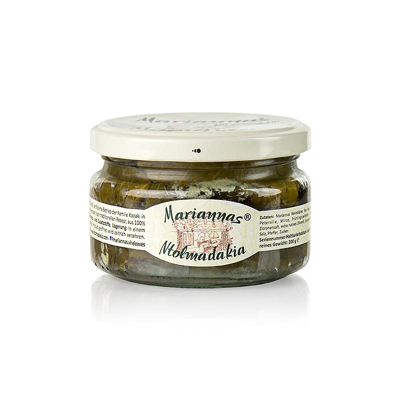 Gefüllte Weinblätter Marianna´s, 200 g, hausgemachte Spezialität aus Chalkidiki, Griechenland