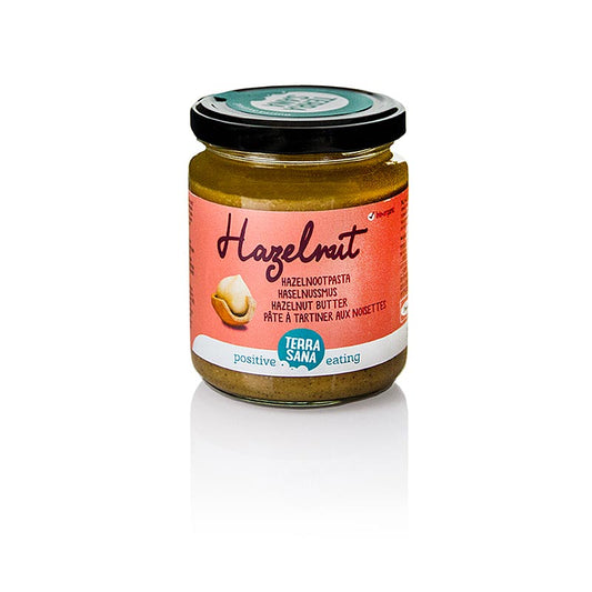 Haselnussmus von Terra Sana, 100% Bio-Haselnüsse, cremige Konsistenz, ohne Zuckerzusatz, vegan und glutenfrei Ideal für gesunde Genießer!