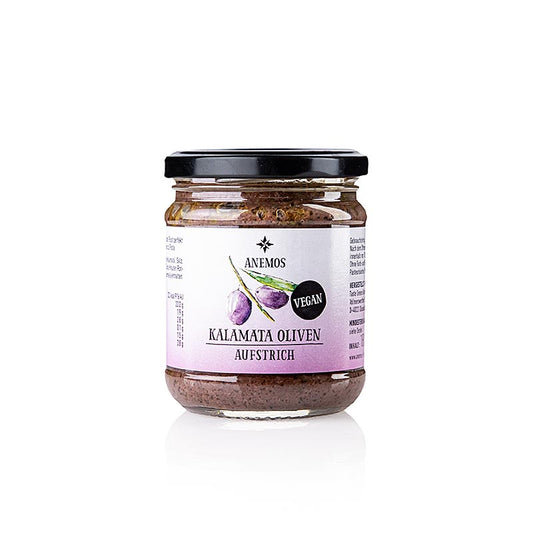 Pasta di olive - tapenade, nera, a base di olive Kalamata, ANEMOS, 180 g
