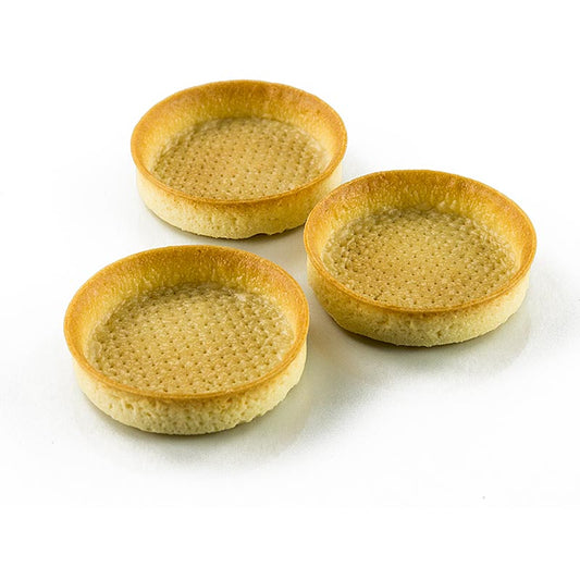 Dekorative Filigrano-Tartelettes, rund, ø 8,3cm, H 2cm, Mürbeteig, 55 St