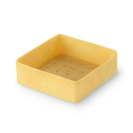 Dessert-Tartelettes - Filigrano, Quadrat, 5,3cm, H 1,8cm, Mürbeteig, 2,016 kg, 144 St - Hochwertige Schweizer Premium-Tartelettes aus dünnem Mürbeteig, zu 100% mit Schweizer Butter und palmölfrei, perfekt für Buffets und Dessertteller