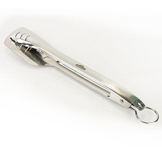 Napoleon Grillzubehör - 2 in 1 Zangenwender aus rostfreiem Edelstahl, ideal zum Wenden von Fleisch und Greifen von Grillgut 