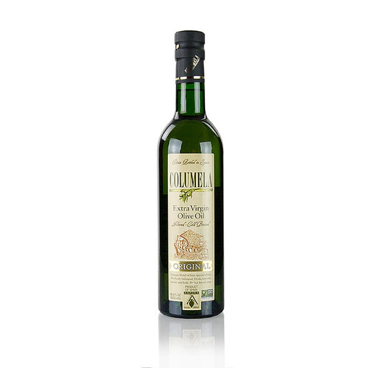 Natives Olivenöl Extra, Columela Cuvee, 500 ml - Feine Cuvee aus spanischem Olivenöl, 100% natürlich, ungefiltert und unraffiniert, perfekt zum Verfeinern von Gerichten