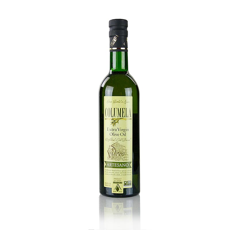 Natives Olivenöl Extra, Columela Cuvee, ungefiltert, 500 ml - Aromatisches Öl aus den besten Oliven, bekannt für feines Aroma und hervorragende Qualität Entdecken Sie die Vielfalt natürlicher Olivenöle und köstlicher Essigsorten!