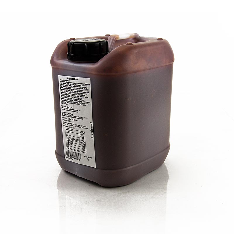 Handwerklich hergestellte Patty's BBQ Sauce von Patrick Jabs, 5 Liter Kanister, perfekt für Marinieren, Glasieren und Dippen von Fleisch, Fisch und Gemüse