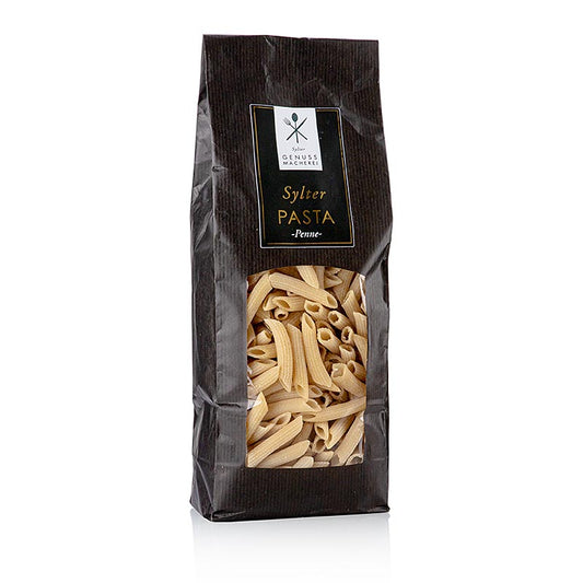Sylter Pasta - Penne, 500 g: Handgemachte Röhrennudeln mit italienischem Meersalz, ideal für saucenreiche Gerichte