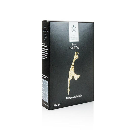 Handgemachte Sylter Pasta - Fregola, 500 g, hergestellt mit italienischer Leidenschaft und echtem Sylter Meersalz, perfekt für die Zubereitung klassischer sardischer Fregula mit Muscheln, um den Geschmack des Suds aufzunehmen und Ihren Speisen echtes Sylter Flair zu verleihen